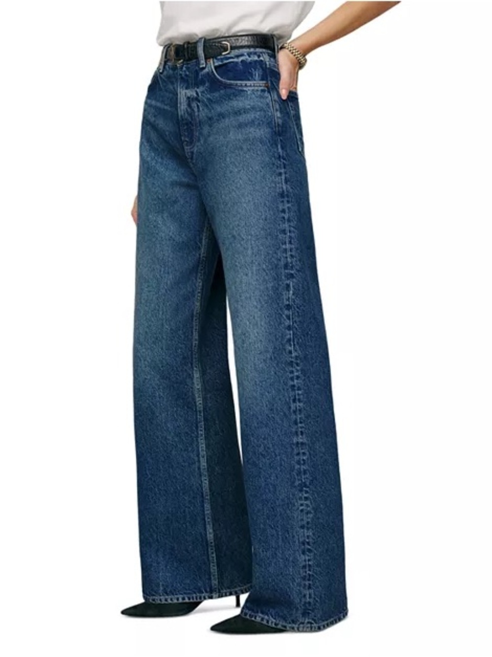 Reformation Cary High Rise Slouchy Wide Leg Jeans in Lanier